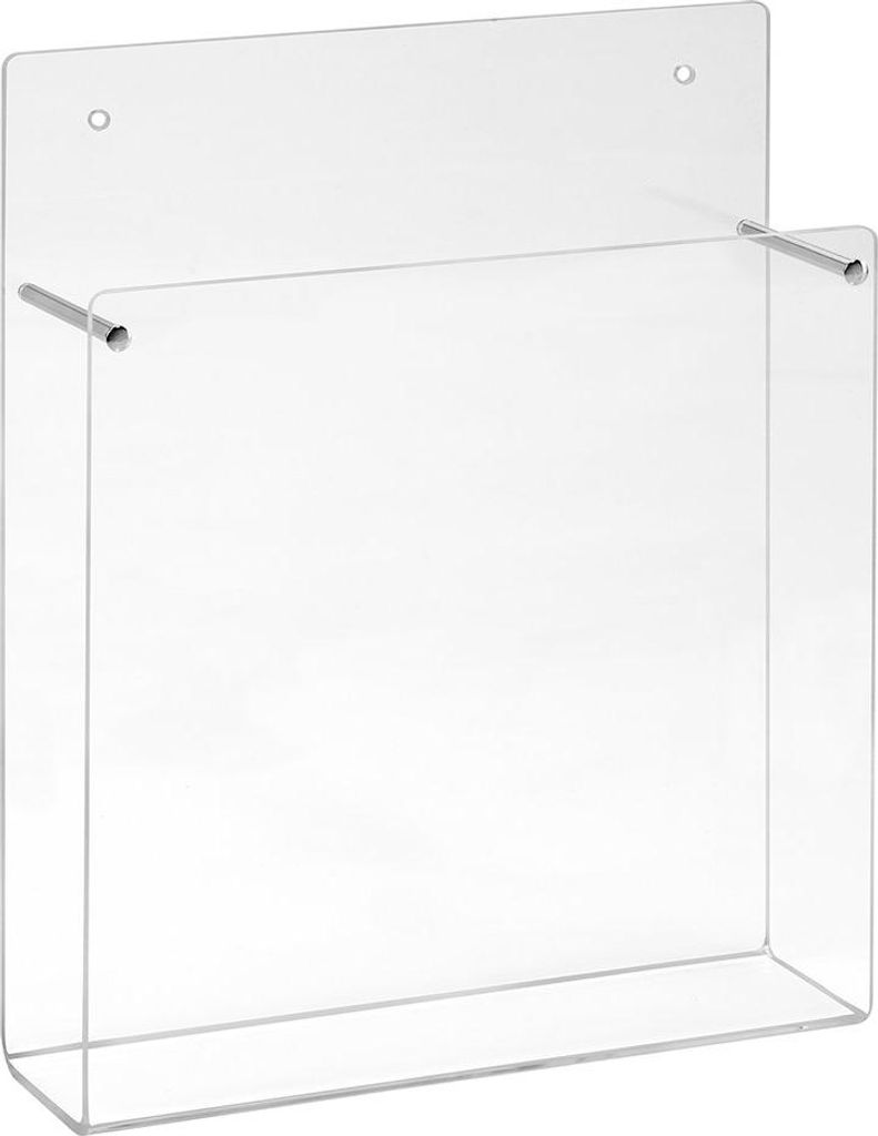 Wandprospekthalter DIN A5 Hochformat Acrylglas Wandmontage Wandflyerhalter Flyständer Prospektständer