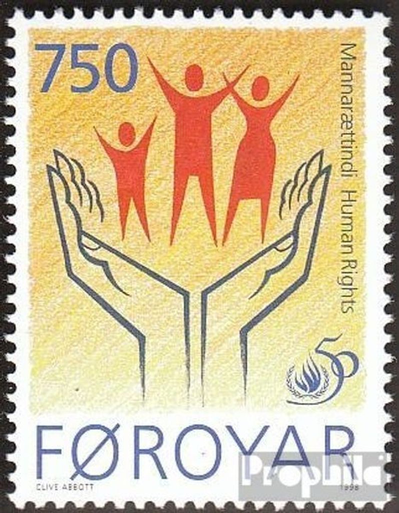 Briefmarken Dänemark - Färöer 1998 Mi 340 (kompl.Ausg.) postfrisch Menschenrechte
