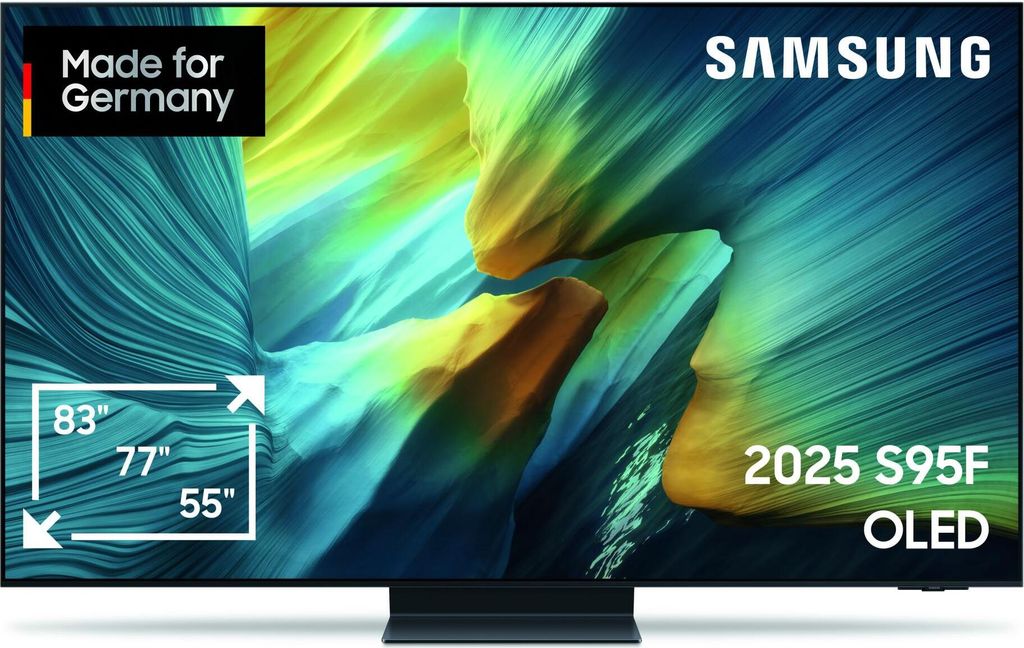 Samsung Smart-TV 77 Zoll 4K OLED GQ77S95FATXZG mit 165 Hz, Vision AI, NQ4 AI Gen3 Prozessor, HDR10+, OLED HDR Pro, HLG und Object Tracking Sound+
