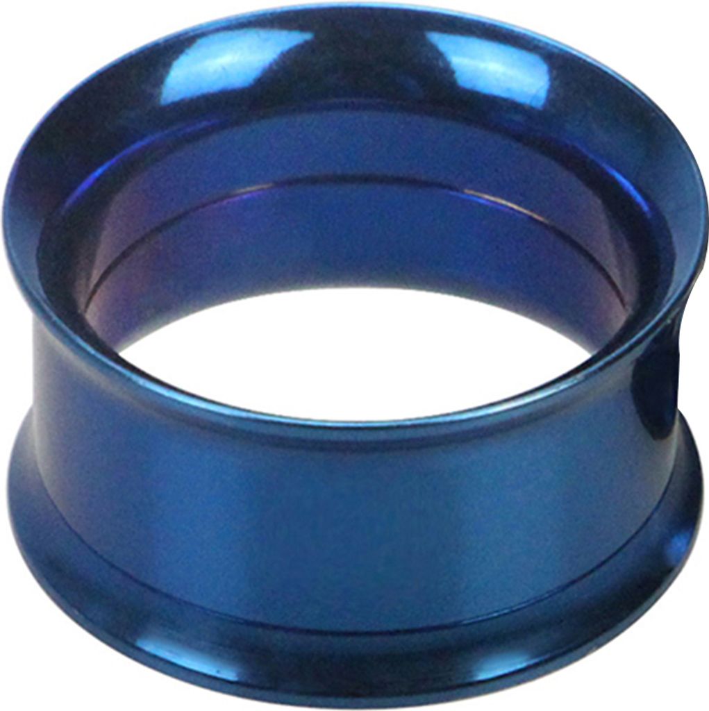 1 Stück Ohr-Expander, einfarbig, hautfreundlich, Edelstahl, doppelt ausgestellt, für Männer und Frauen-Blau,8mm