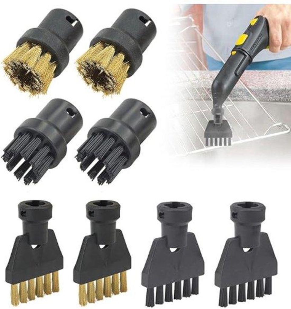 Universal Accessoire-Set für Stahlwolle, Nylon, Kugelborstel, Mophoes, Karcher-SC1-SC2-SC4-SC5-Kompatibel - Größe 1