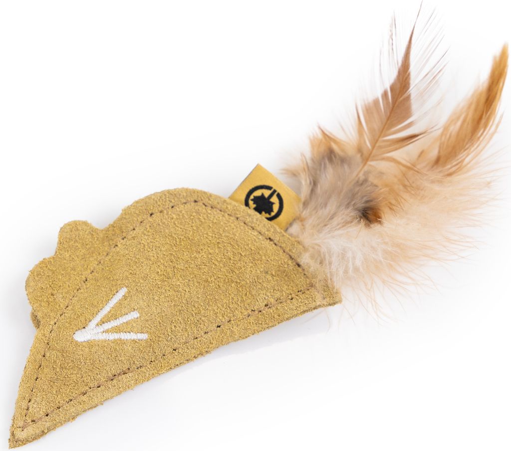 Katzenspielzeug Duft-Kissen aus Leder mit Katzenminze · Mäuschen