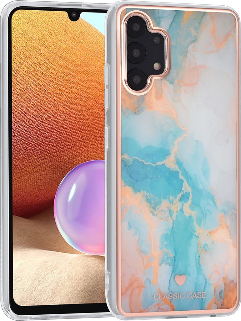 UNIQ Classic Case Samsung Galaxy A32 4G TPU Back Cover - Marble Blue