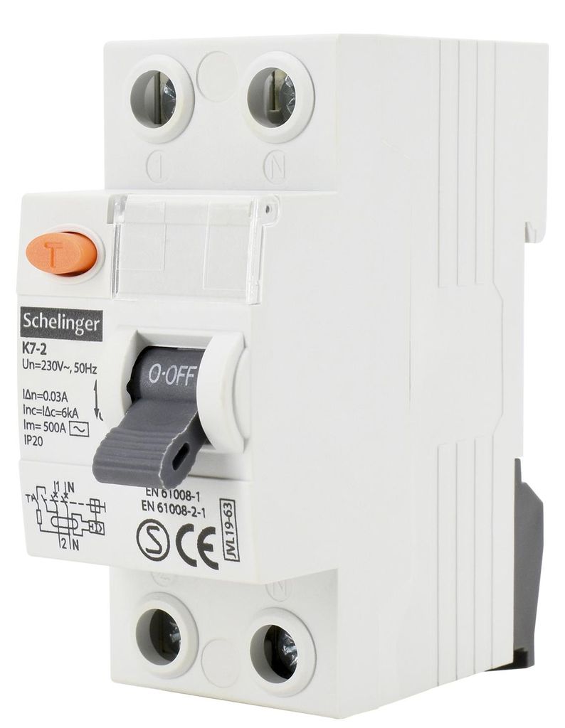 Schelinger Fehlerstromschutzschalter / FI-Schalter / 2-Polig oder 4-Polig / 30mA / 25A / 40A / 63A