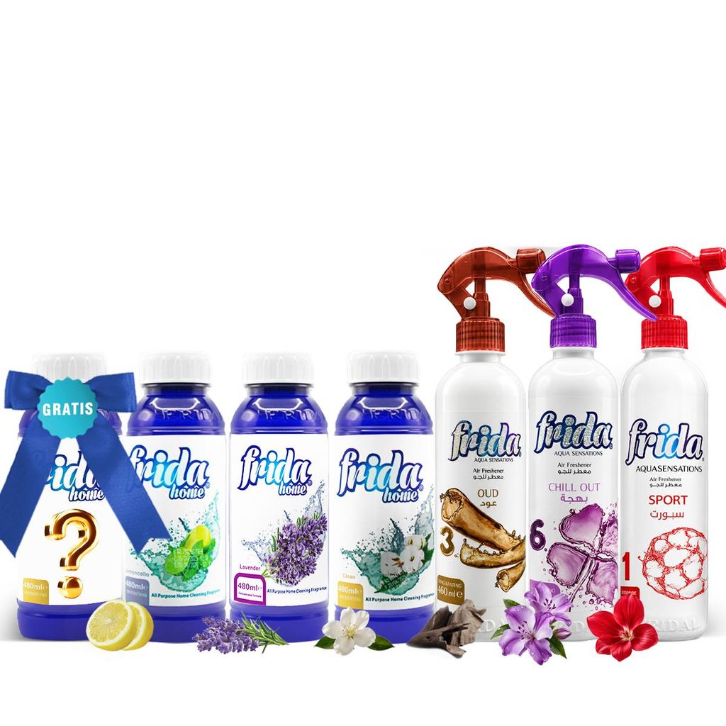Frida Lufterfrischer & Allzweckreiniger Set 7-teilig – Sport Chill Out 3,30 l