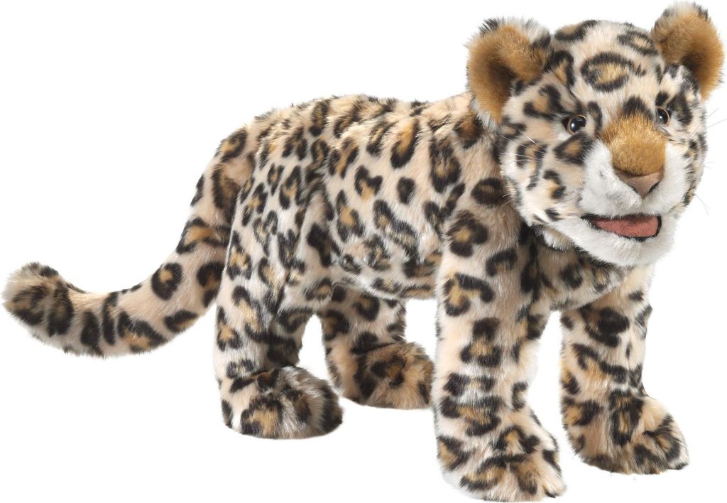 Folkmanis Handpuppe Leopardenbaby 46 cm stehend Produktbild 