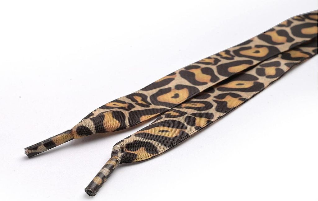 RINGELSPITZ - Schnürsenkel Satin flach - Leopardenmuster - Produktbild 