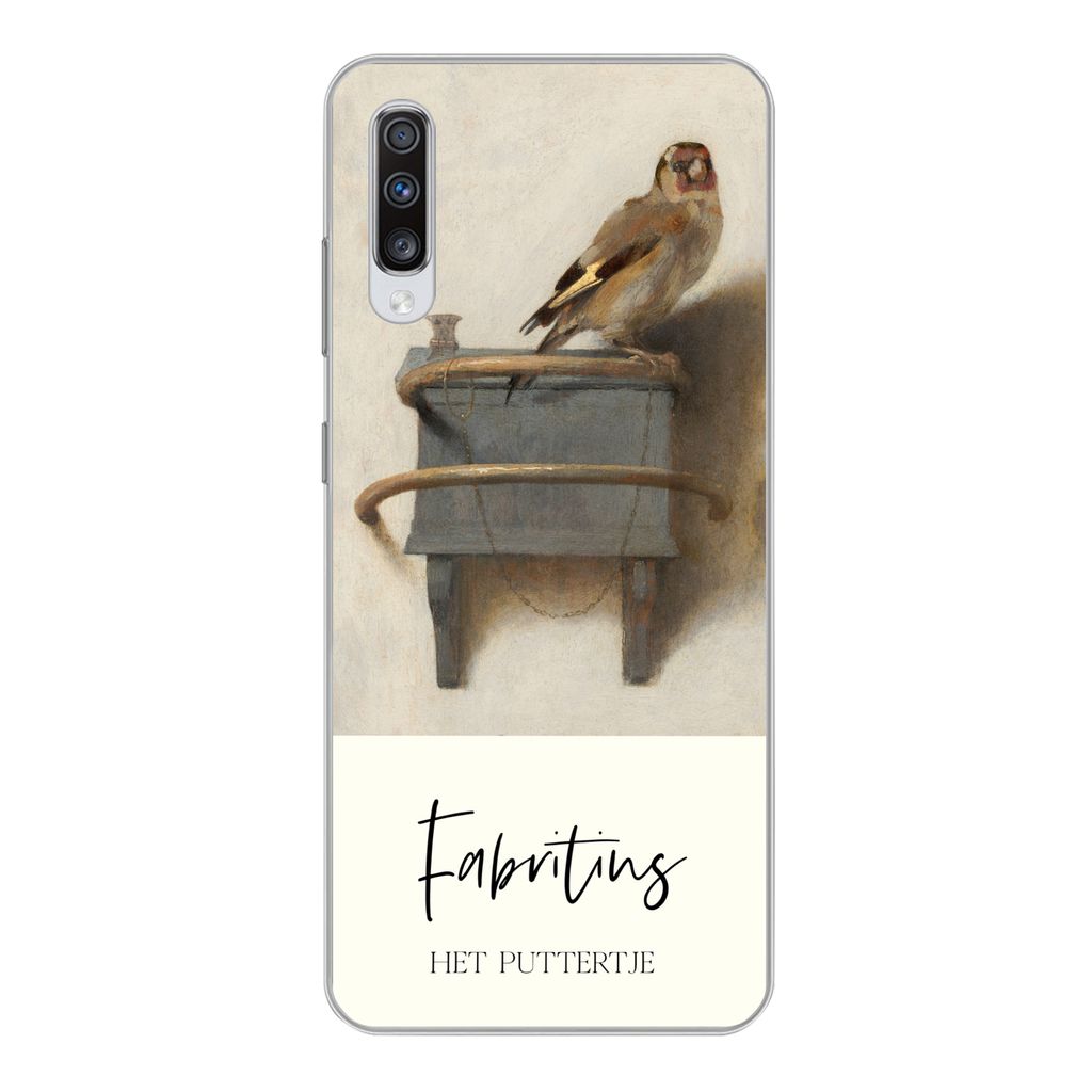 MuchoWow Handyhülle Schutzhülle Hülle für Samsung Galaxy A70 Alte Meister - Der Stieglitz - Fabritius Silikon Softcase Handy Hülle - Schutzh...