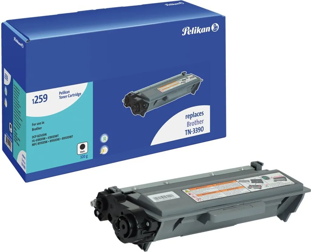 Toner Pelikan Nero per Brother HL-6180DWT | Sostituto TN-3390 12000 Pag