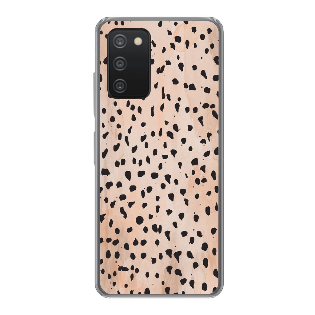 MuchoWow Handyhülle Schutzhülle Hülle für Samsung galaxy a73 Polka dots - Schwarz - Marmor Silikon Softcase Handy Hülle - Handyhülle