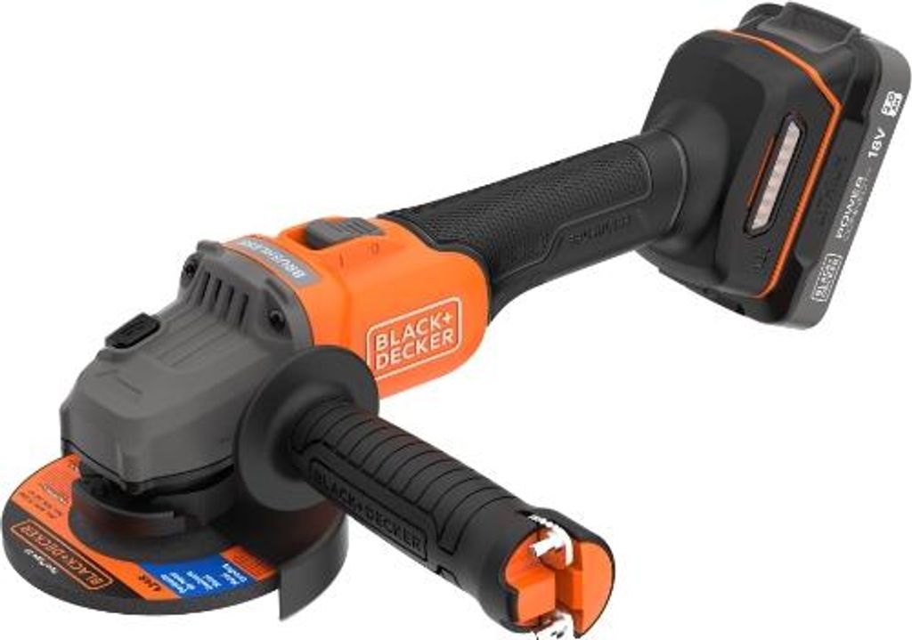 Black & Decker Akku-Winkelschl. 115mm, 18V 2Ah,Tasche
