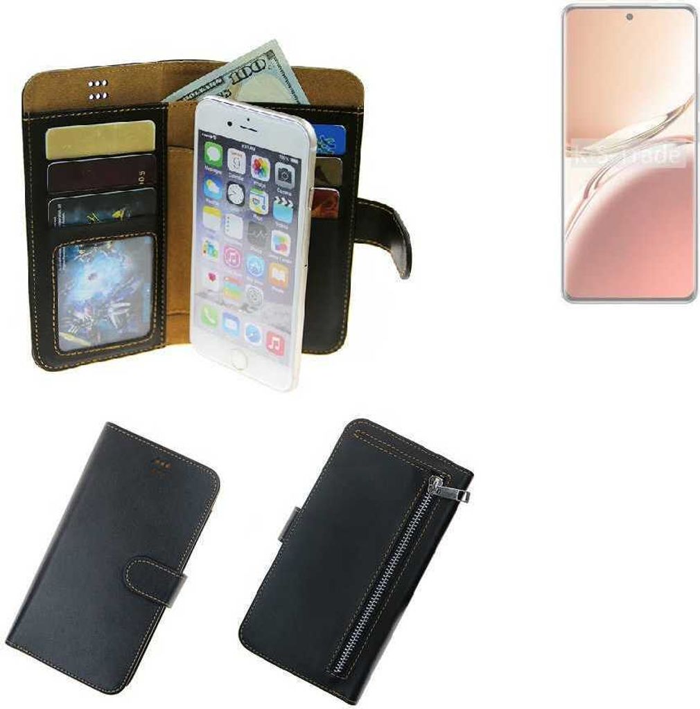 K-S-Trade Schutz Hülle kompatibel mit Oppo A3 Pro Klapphülle Case Phone cover Slim Handytasche Handy Hülle schwarz aus Kunstleder (1 Stk)