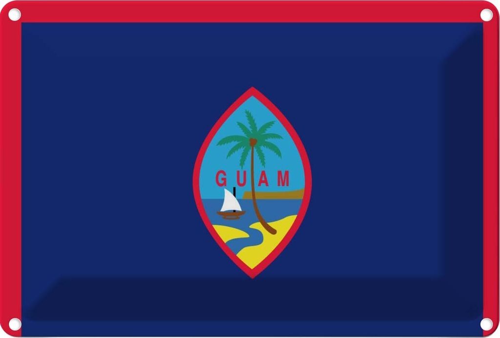 vianmo Blechschild 12x18 cm Guams Guam Flagge Fahne Wappen