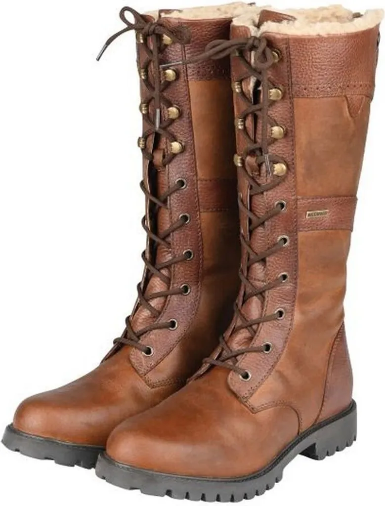 Bottes d'Équitation Femme en Cuir Marron Dublin Yukon pour Cavalier