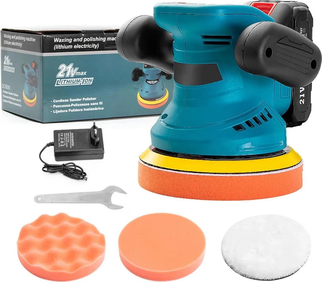 Lucidatrice Auto a Batteria Alta Velocità - Kit Professionale con Batteria