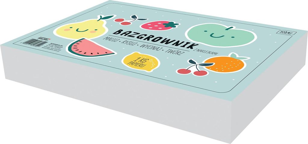 Interdruk Doodle mit Aufklebern A4 Obst