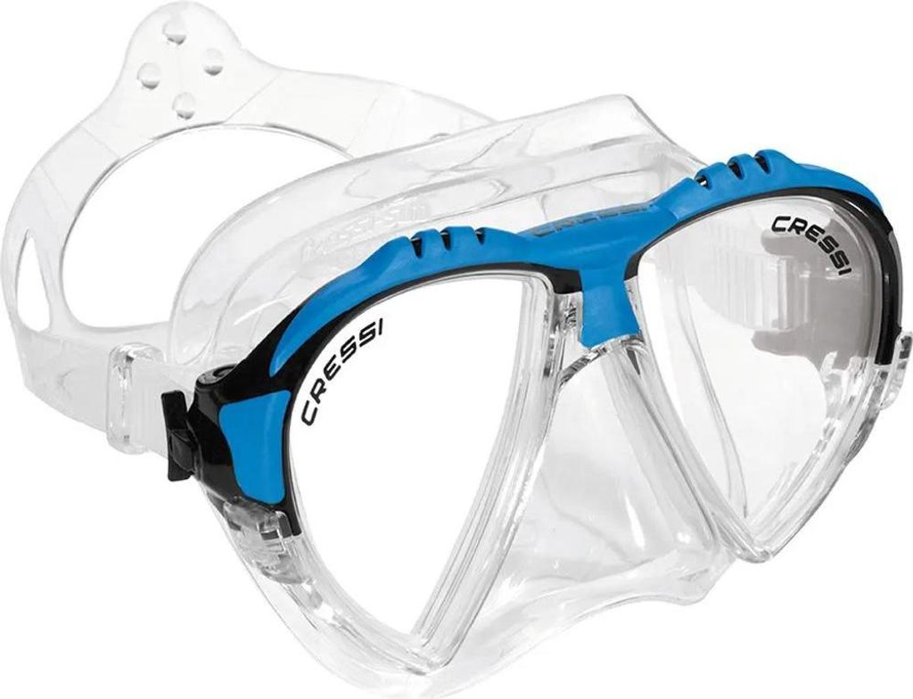 Cressi DS301020, Unisex, Universalgröße, Blau, Transparent, Silikon, Transparent, Transparent