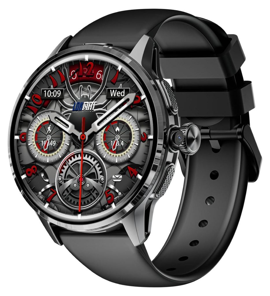 4G-LTE-Smartwatch mit 1,6-Zoll-HD-Touchscreen, ausziehbarer, drehbarer Kamera, NFC-Zugangskontrolle, langer Akkulaufzeit, magnetischem Laden und Na...
