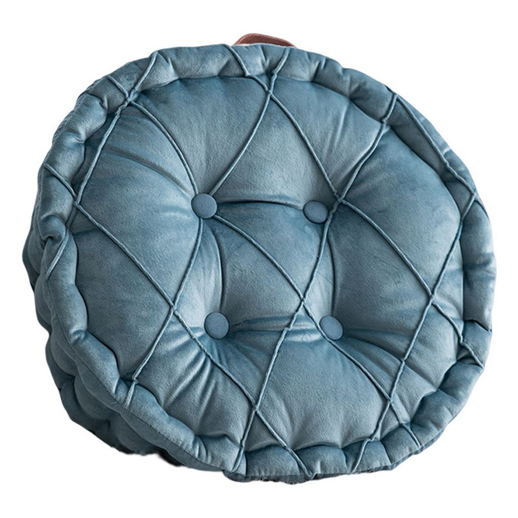 Sofa -Kissen mit stabilem Griff superweich dicker runder Balkonpadboden Sitzplatzkissen Haushaltsvorräte-Blau