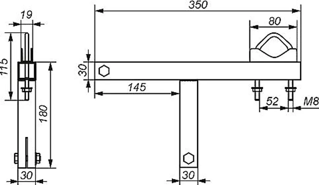 Supporto Soffione OK-50W13: Design Moderno e Installazione No-Drill