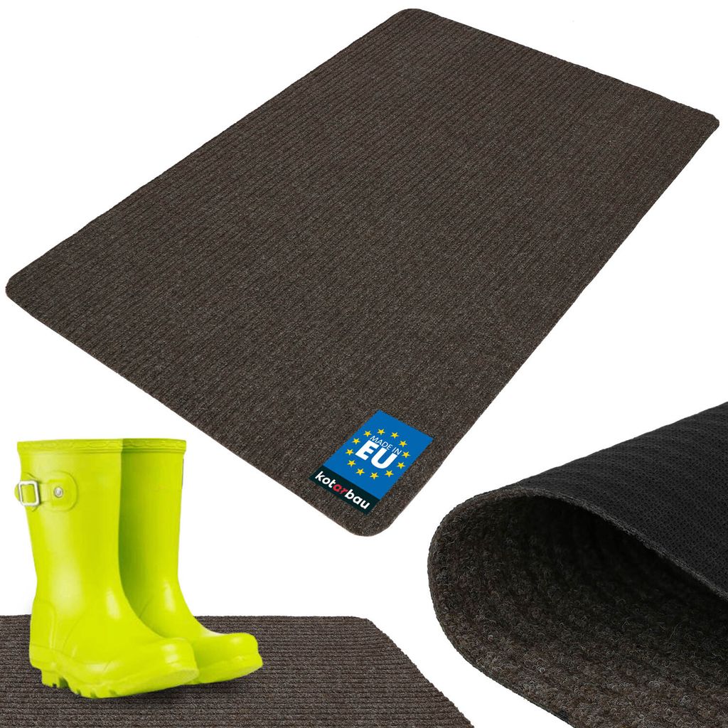 KOTARBAU Anti-Rutsch Matador Fußmatte Schmutzfangmatte Sauberlaufmatte Strapazierfähig Braun 80x120 cm