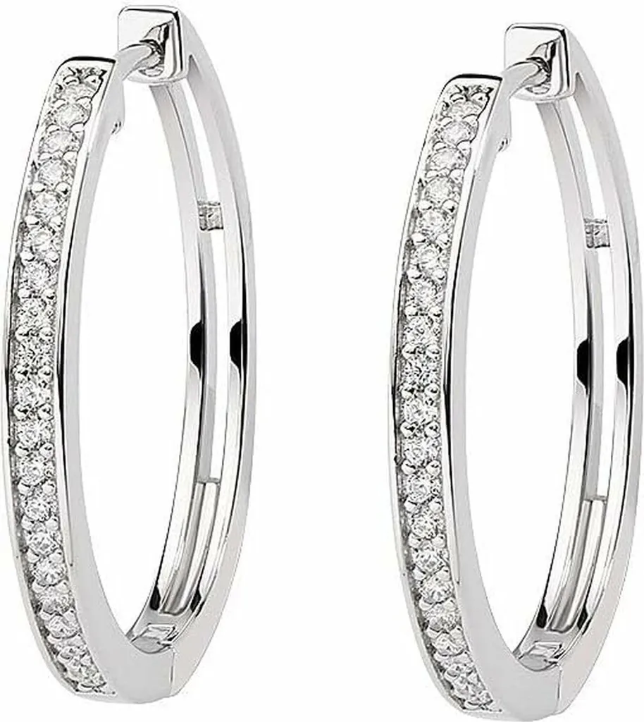 Boucles d'oreilles Amen ECIBBZ25 en argent 925 rhodié pour femme