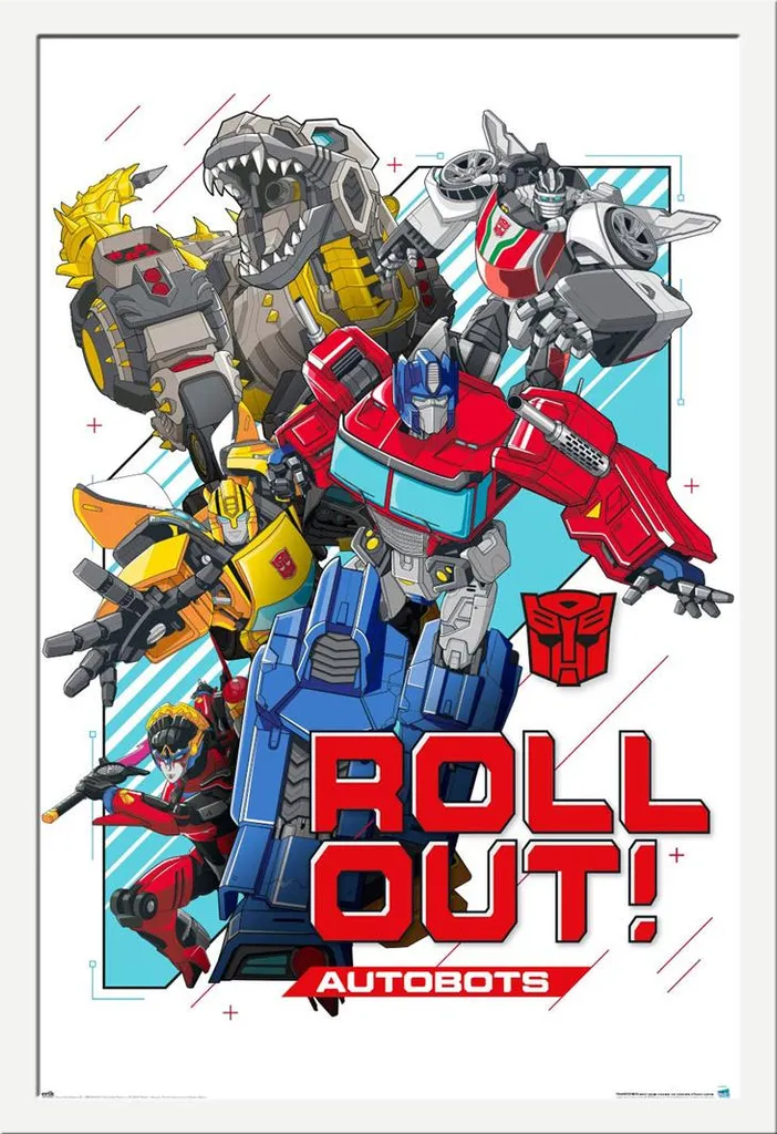 Maxi Poster Transformers Autobots Roll Out + Cornice Shinsuke MDF Bianco