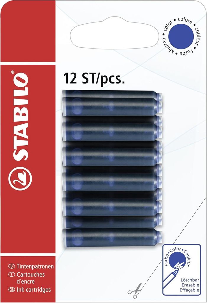 Plnitelná inkoustová kazeta - STABILO Refill - balení 12 Obrázek produktu 
