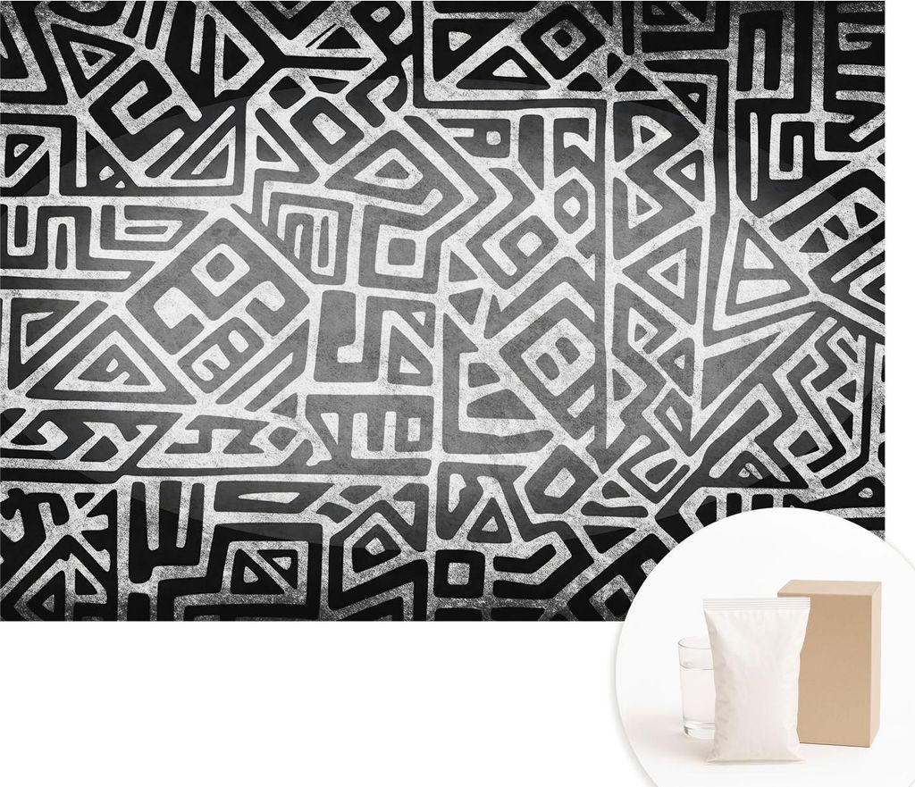 Fototapete - Wandbilder für Wohnzimmer - 312x219 cm - Dekorative Wandfolie - Modernes Design für Wanddekoration - Tapeten für Innenräume - Geom...