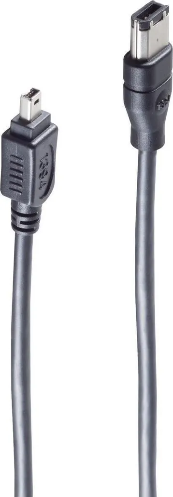 Câble FireWire IEEE 1394 de 3 mètres - Cordon informatique noir
