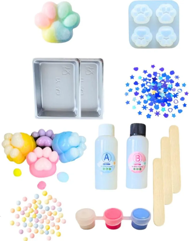 Kit Fai Da Te Squishy Zampa di Gatto: Silicone Professionale Morbido