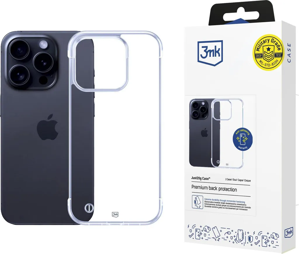 Custodia iPhone 14 Pro Max 3Mk Just20G Trasparente - Protezione Leggera