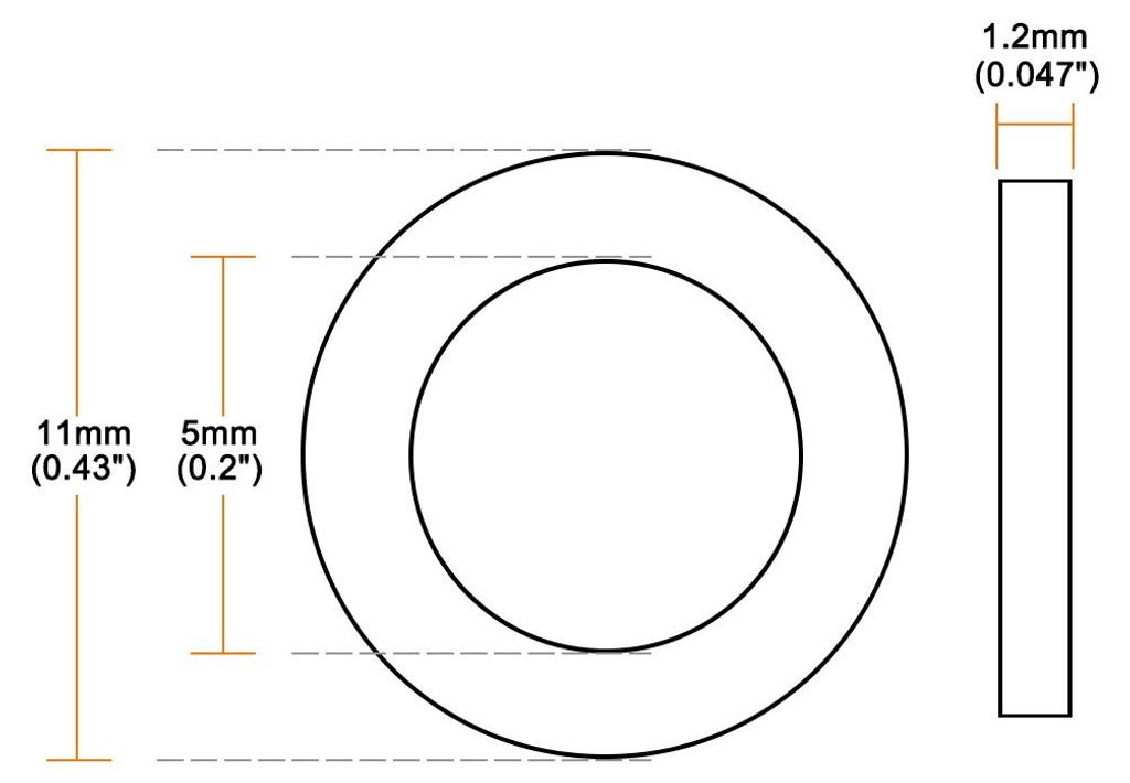 20 Stš¹ck Gummi Unterlegscheiben Flache Unterlegscheiben Schwarz 11mm AD 5mm ID 12mm Dick Distanzhš¹lsen Dichtungsringe Beilagscheiben fš¹r W...