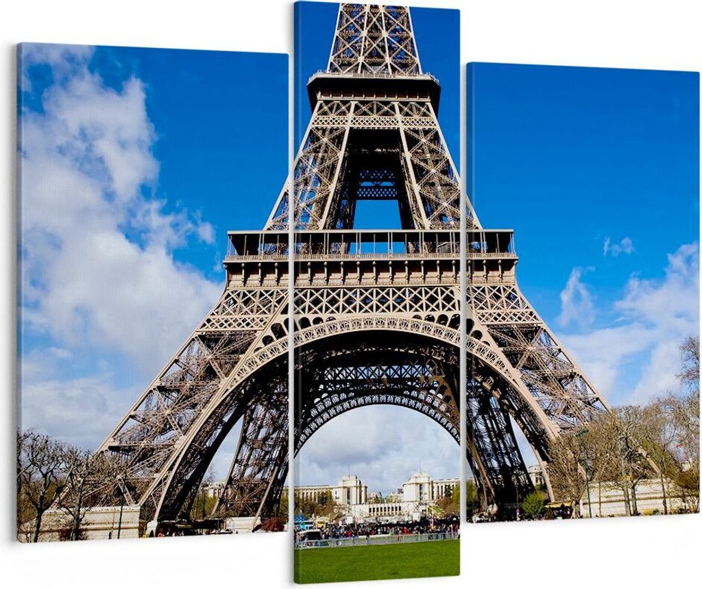 Bild auf Leinwand - Leinwandbild - Turm Paris Eiffle - 95x80cm - Wand Bild - Wanddeko - Wandbilder - Leinwanddruck - Bilder - Kunstdruck - Wanddeko...