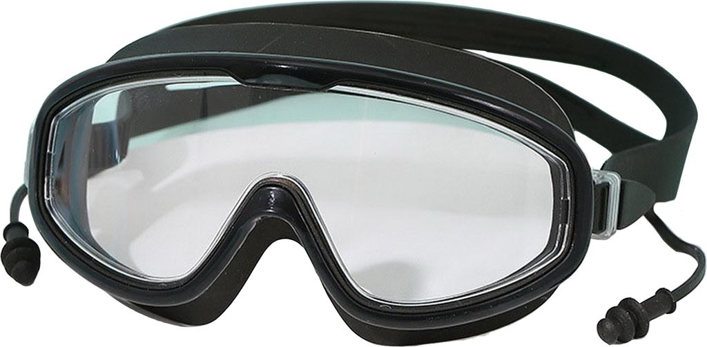 1 Set Schwimmen Brille Panoramablick Freie Einstellung Wasserdicht HD-kompatibel Anti-fog Große Rahmen Schwimmen Gläser Pool Zubehör-Schwarz ,Gr...