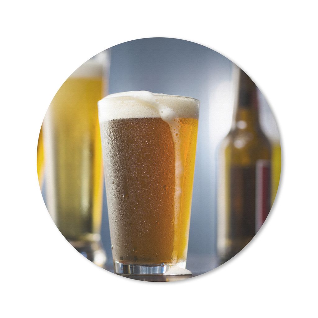 MuchoWow Mauspad Mousepad Verschiedene Biergläser und Biere 40x40 cm - Mousepads - Maus Mat - Pad - Mausunterlage - Schreibtisch Accessoires