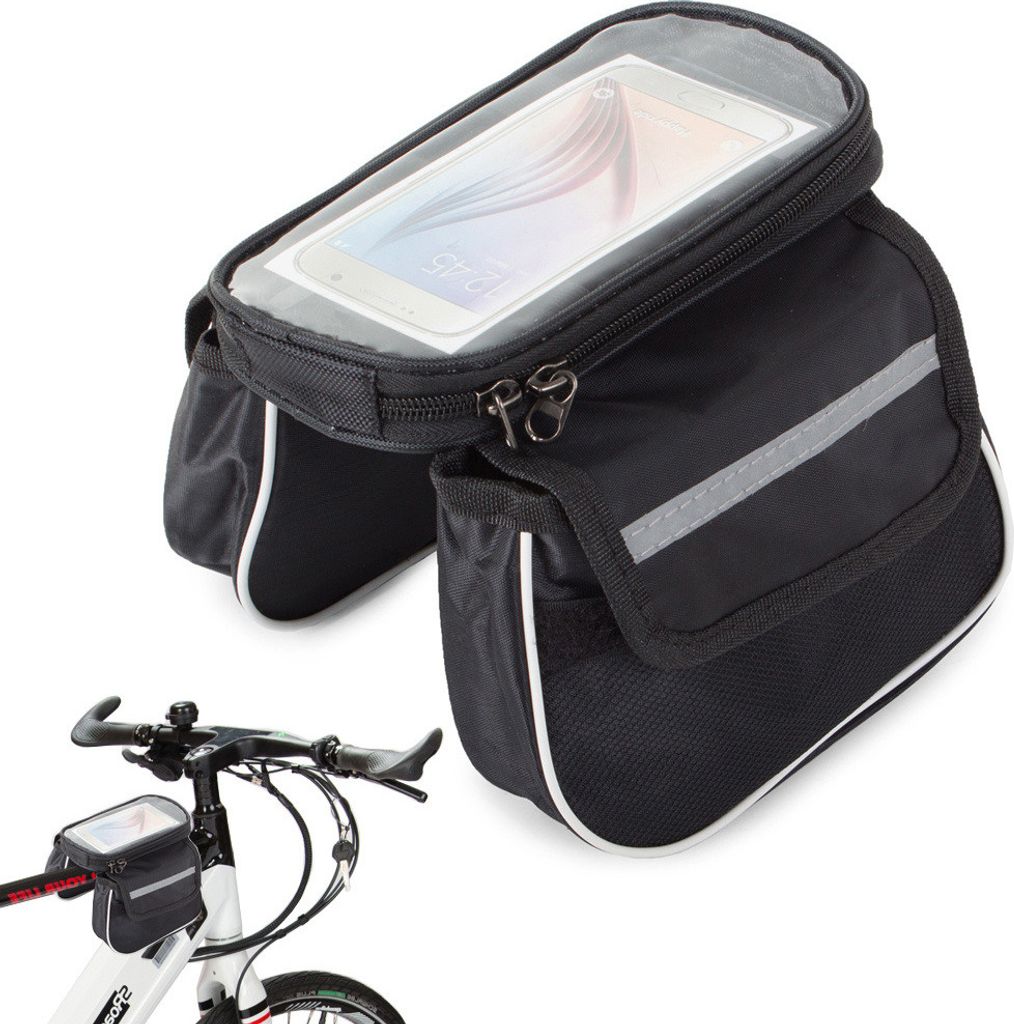 Fahrradtasche mit Handyhülle LAKSO, schwarz Produktbild 