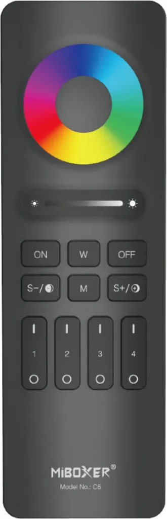 Télécommande LED 4 Zones pour Ambiance Maison Connectée MiBoxer C5 RGB