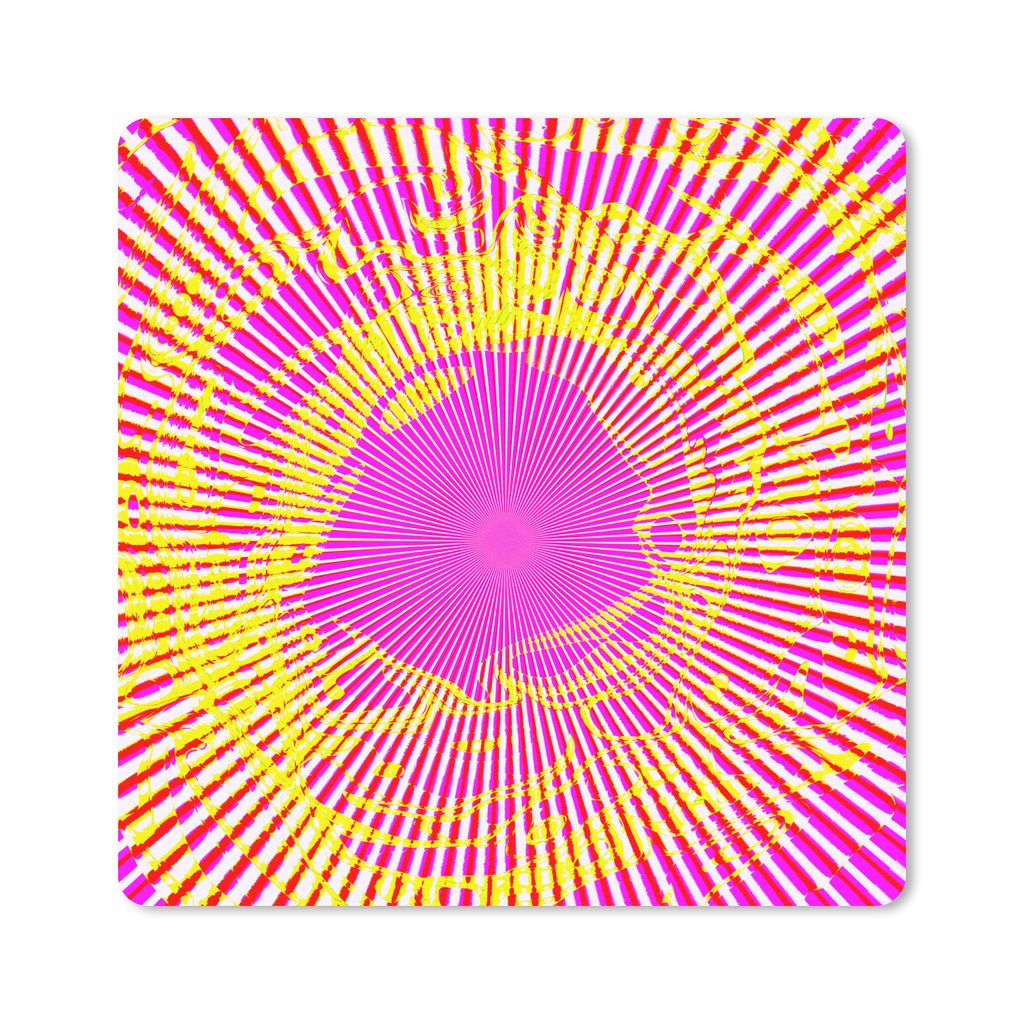MuchoWow Mauspad Mousepad Kunst - Jet - Psychedelisch 30x30 cm - Mousepads - Maus Mat - Pad - Mausunterlage - Gaming