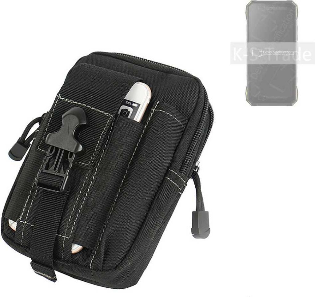 K-S-Trade Gürtel Tasche kompatibel mit Doogee S89 Pro Gürteltasche Holster Schutz Hülle Handy Hülle Smartphone outdoor Handy-Hülle schwarz