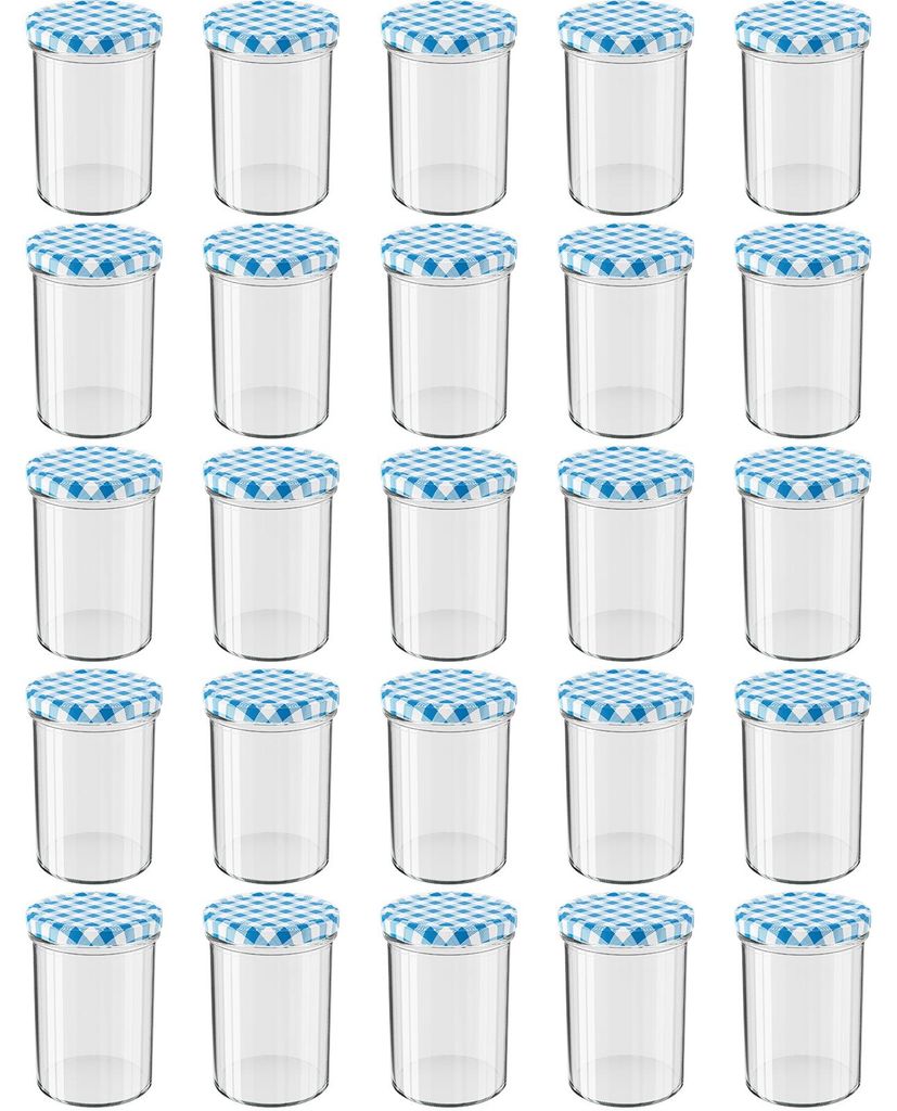 WELLGRO Einmachgläser mit Schraubdeckel - 435 ml, 8,5 x 12 Produktbild 
