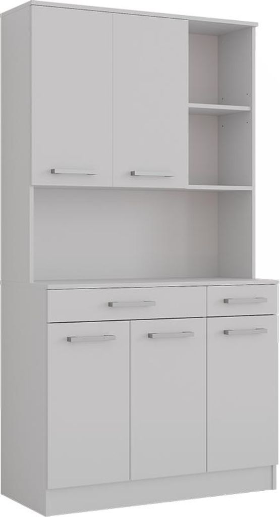 Küchenbuffet Vicco Raul Weiß 100.1 x 188.5 cm mit 5 Türen & Produktbild 