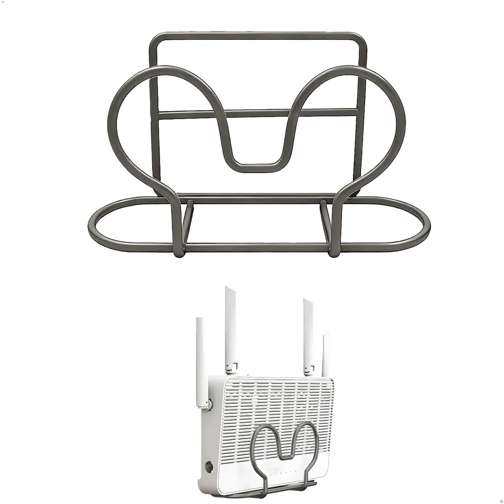 Étagère Murale pour Boîtier Wi-Fi en Acier sans Perçage - Design Moderne