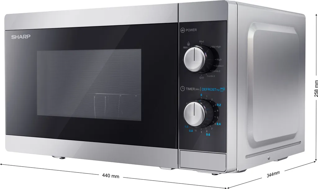 Sharp Microonde YC-MG01E-S Argento con Grill | Risparmia Tempo - 5