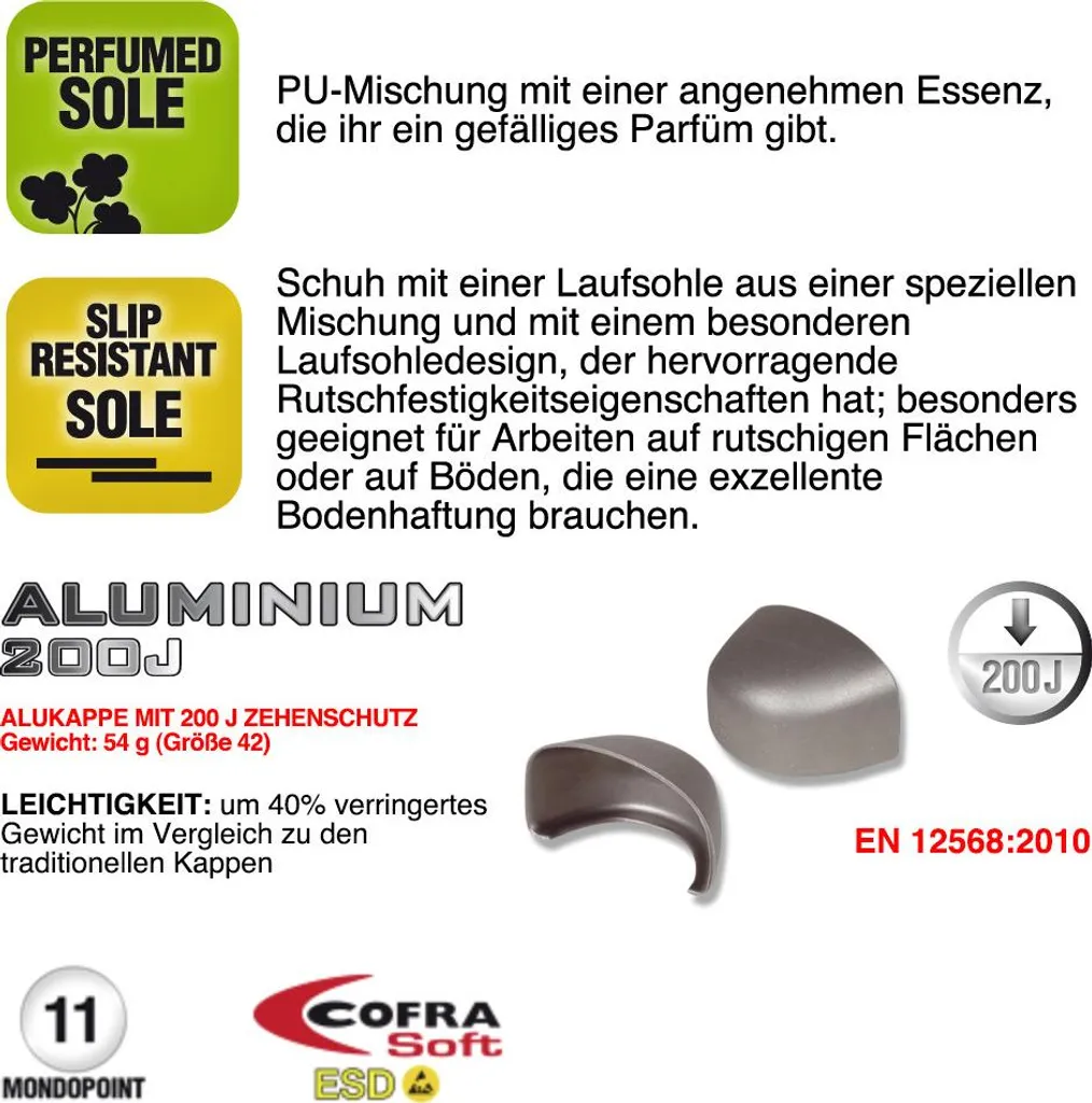 Chaussures de sécurité Cofra Lucius 42 ESD SRC Adhérence et Confort Optimal - 5