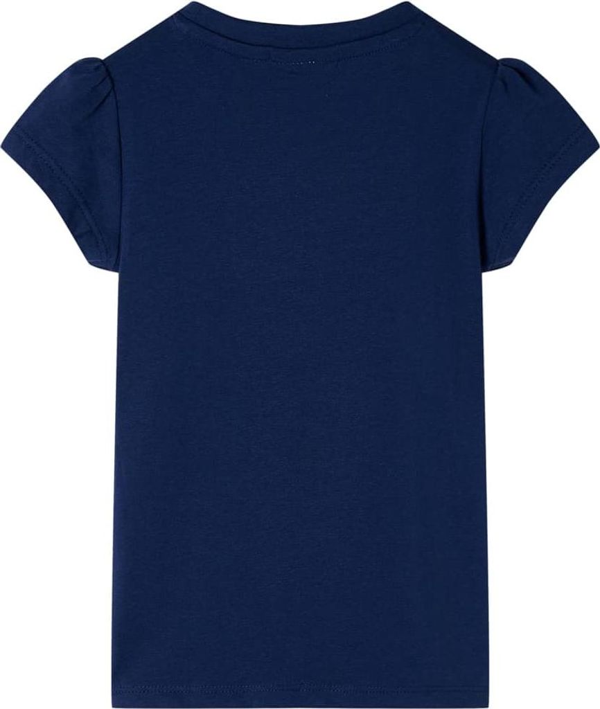 vidaXL Kinder-T-Shirt Marineblau 104 Produktbild 