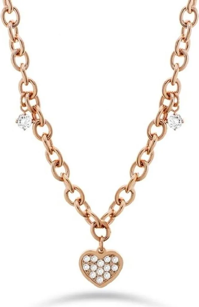 Collana Liu Jo LJ2321 Oro Rosa: Pendente Cuore Glamour per Lei