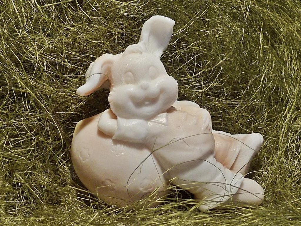 knuffiger EinSeifer- Osterhase aus Seife - Seifenhase - Osterdeko