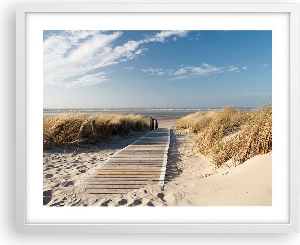 Gerahmtes Poster - Weißer Rahmen - Strand Meer Produktbild 