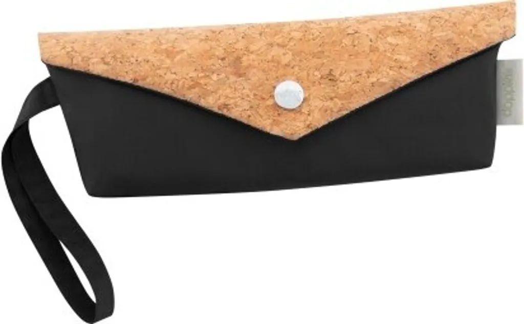 Parapluie de poche doppler Nature Mini Cork Simply Black noir robuste